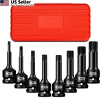 Upenjok 8-pieces 1/2" Drive Impact Xzn Triple Square Bit Socket Set, M5-m18. Fixed Price $32.35.