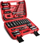 Llndei 1/2-inch Drive Ratchet Impact Socket Wrench Set,deep 49pcs, Black. Fixed Price $99.99.
