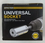 Effecteer Universal Socket Self-adjusting Fits 1/4" - 3/4" Metric 7-19mm. Fixed Price $13.00.