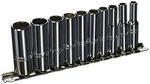 Stanley Proto J47100 10 Piece 12 Point 1/4" Drive Deep Socket Set. Fixed Price $77.28.