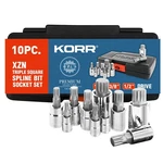 Korr Tools Kss009 10pc Xzn Triple Square Spline Bit One Size, Afjf-3677. Fixed Price $28.88.