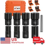 9pcs Bolt Nut Extractor Set, 1/2" Drive Impact Lug Remover Socket Tool. Fixed Price $66.99.