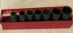 Set Of Seven Ingersoll Rand Six-point Deep 3/8 Drive Impact Metric Sockets Cr-mo. Fixed Price $39.99.