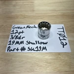 Great Neck 12 Point 3/8 Drive 19mm Shallow Chrome Socket Part#sk19m. Fixed Price $6.64.