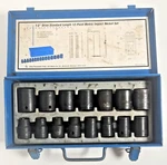 Grey Pneumatic 13pc 1/2" Drive 12 Point Metric Impact Socket Set W/ Case + 2more. Fixed Price $89.99.