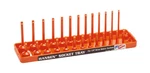 Hansen Global 1406 1/4" Dr. Metric Socket Organizer Orange. Fixed Price $14.99.
