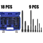 Workpro Impact Driver Extension Bar Set 18-piece/9pcs Drive Socket. Fixed Price $38.99.