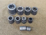 9 Wright Impact Standard Socket Set 1/2" Drive Sae Usa 6836 4830 Swivel. Fixed Price $85.50.