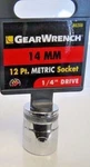 Gearwrench 80208 1/4" Drive 12 Point Standard Metric Socket 14mm. Fixed Price $3.50.