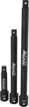 Impact Driver Extension Bar Set, 3/8" Drive 3-piece 3" 6" & 8" Long, Organized. Fixed Price $23.99.