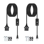 Zarnicy Plug In Pendant Light Cord - 16ft Hanging Kit E26/e27 Black. Fixed Price $26.30.