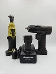 Snap-on (ct861gm/ctr714ahv) 3/8 Gun Metal Impact Wench & 1/4" Drive Ratchet. Fixed Price $413.95.