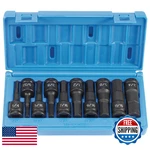 Grey Pneumatic (1398h) 1/2" Drive 10-piece Hex Driver Socket Set. Fixed Price $135.36.