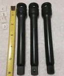 3pc Great Neck 1 /2" Drive 6" Impact Extension Set "new ". Fixed Price $17.25.