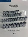 Kobalt 36pc 3/8 Socket Set 6 & 12 Point Metric Sae Chrome Mechanics Tool. Fixed Price $28.40.