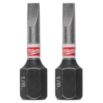 Milwaukee 48-32-4116 Shockwave Insert Bit Slotted 1/8 In. (25 Pk). Fixed Price $24.50.