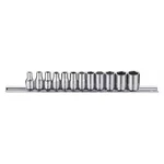 Westward 53pn29 1/4" Drive Socket Set, Metric, 12pcs, Skt St, Chrm, 22-32 Mm,. Fixed Price $13.29.