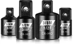Blackrobot 4 Piece Impact Socket Adapter Set, 1/4" 3/8" 1/2" Sae Drive Ad. Fixed Price $14.05.