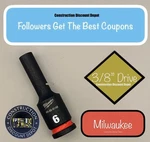 Milwaukee 49-66-6148 Shockwave Impact Duty 3/8 Drive 6mm Deep Socket 6 Mm. Fixed Price $11.20.