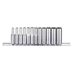 Westward 53pn30 1/4 In Drive Socket Set, Metric, 12pcs, Skt St, Chrm, 1/4-1 In,. Fixed Price $19.49.