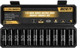 Boen 1/2" Drive Deep Impact Socket Set, 11 11pcs Metric Black. Fixed Price $43.46.