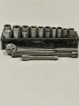 Vintage Wright Tools 14pc 1/2 Drive Sae Socket Set. Fixed Price $59.99.