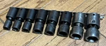 Mac Tools Sae 1/2" Dr Impact Swivel Universal Socket Set Lot 6-pt Wobble. Fixed Price $244.00.