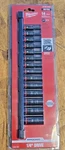 Milwaukee 14pc 1/4" Drive Deep Impact Socket Set W/ Rail 4 To 15mm #49-66-7003. Fixed Price $92.99.