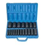 Grey Pneumatic 1319d 1/2" Drive 19 Piece Deep Length Fractional Master Set. Fixed Price $194.12.