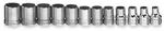 12pc 8-19mm 3/8" Drive 12 Point Shallow Chrome Clip Rail Socket Set Williams Usa. Fixed Price $69.29.
