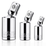3pcs Universal Joint Socket Set, 1/4 3/8 1/2 Drive Swivel Adapter S.... Fixed Price $11.99.
