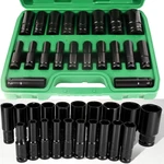 20pcs 1/2''deep Impact Sockets Set Drive Metric 8mm-32mm Deep 6-point W/case. Fixed Price $29.98.