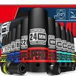 Aiourx 14 Piece 1/2" Drive Impact Socket Set, 8 Mm - 22 Deep Metric. Fixed Price $40.16.