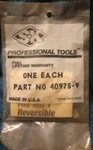 S-k Tools Part No. 40975-9 Ratchet Repair Kit New. Fits The Sk 40975 1/4.... Fixed Price $17.00.