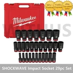 Milwaukee 49-66-7015 Shockwave 1/2" Drive Metric Deep 6 Point Socket Set 29pc=. Fixed Price $244.59.