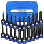 20 Pcs Impact Socket Set Allen Hex And Torx Star Bit S2 Alloy Steel On.... Fixed Price $69.45.