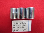 Vintage Craftsman -v- 3/8" Drive Socket Lot--7/16,9/16 & 5/8--item #421. Fixed Price $7.99.