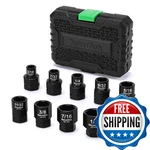 Tecotek 10-piece Impact Socket Set 1/4" Drive Sae Stubby 3/16" To 9/16" Cr-mo. Fixed Price $50.77.