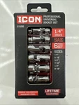 Icon 1/4 Drive Sae Professional Universal Joint 6 Pcs Set - 9/16 S1us6. Fixed Price $40.00.