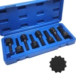 8pcs Impact Spline Bit Socket Set, M5 M6 M8 M10 M12 M14 M16 M18 Tri... Fast Ship. Fixed Price $35.99.
