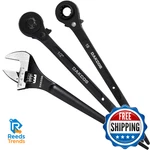 Dakcos 3pcs Spud Wrench Set 12in Double Ended Socket Scaffold Ratchet. Fixed Price $74.70.
