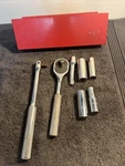 Proto Professional 3/8" Dr Socket Wrench Set 8 Pc W/ Metal Box. Fixed Price $49.95.