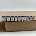 Vtg Craftsman Made Usa Vv Series 12 Pt Socket Set 3/8 Dr Metric 19mm-9mm 10pc. Fixed Price $28.95.