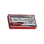 Teng Tools 17 Piece 1/2 Inch Drive Metric 12 Point Regular/shallow Socket Set.... Fixed Price $152.54.