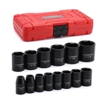 Casoman 14-piece 1/2" Drive Shallow Impact Socket Set, 6-point, Sae 3/8"-1-1/4". Fixed Price $47.07.