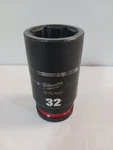 Milwaukee Tool 32mm 49-66-6407 Deepwell 3/4 Drive 6 Point Socket. Fixed Price $17.97.
