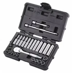 Westward 53pn24 1/4" Drive Socket Set Metric 27 Pieces 3.5 Mm To 12 , Chrome. Fixed Price $40.89.