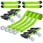 Vulcan 8-point Car Tie Down Kit - Snap Hooks On Both Ends, 4 Pack High-viz. Fixed Price $125.99.