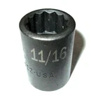 Sk Tools 34422 Drive 12 Point Fractional Impact Socket 11/16" Made In The Usa. Fixed Price $50.00.