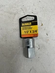 Dewalt Dwmt75272osp 1/2" X 3/4" Increasing Chrome Adapter, 75-272d. Fixed Price $9.99.